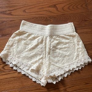 Lined lace shorts